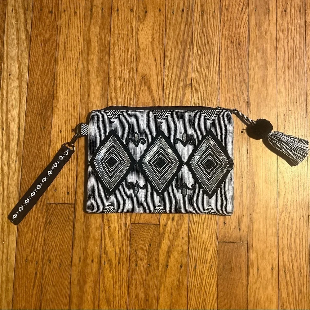 Bamboo clutch new without tags